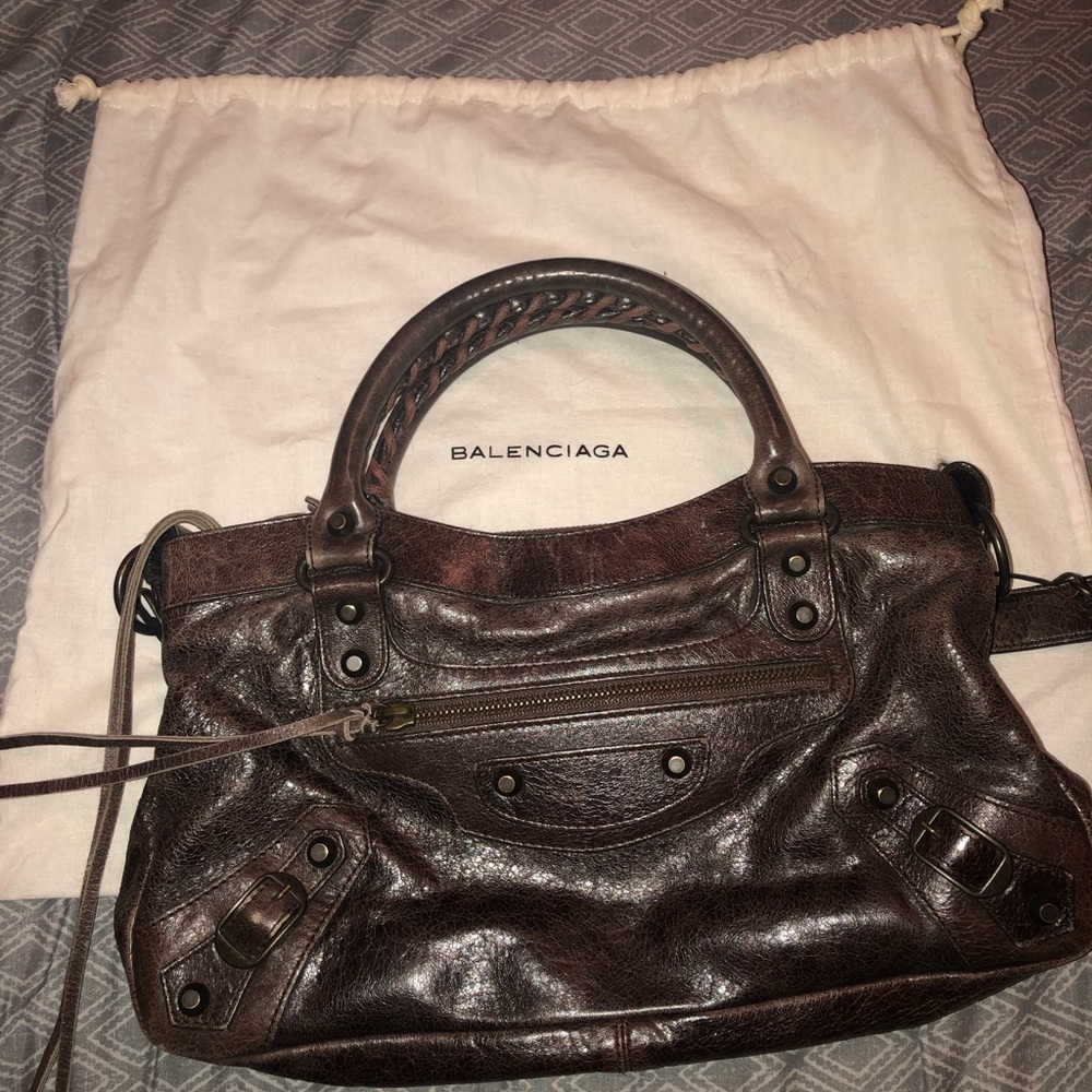 Balenciaga Classic Town Bag - Brown